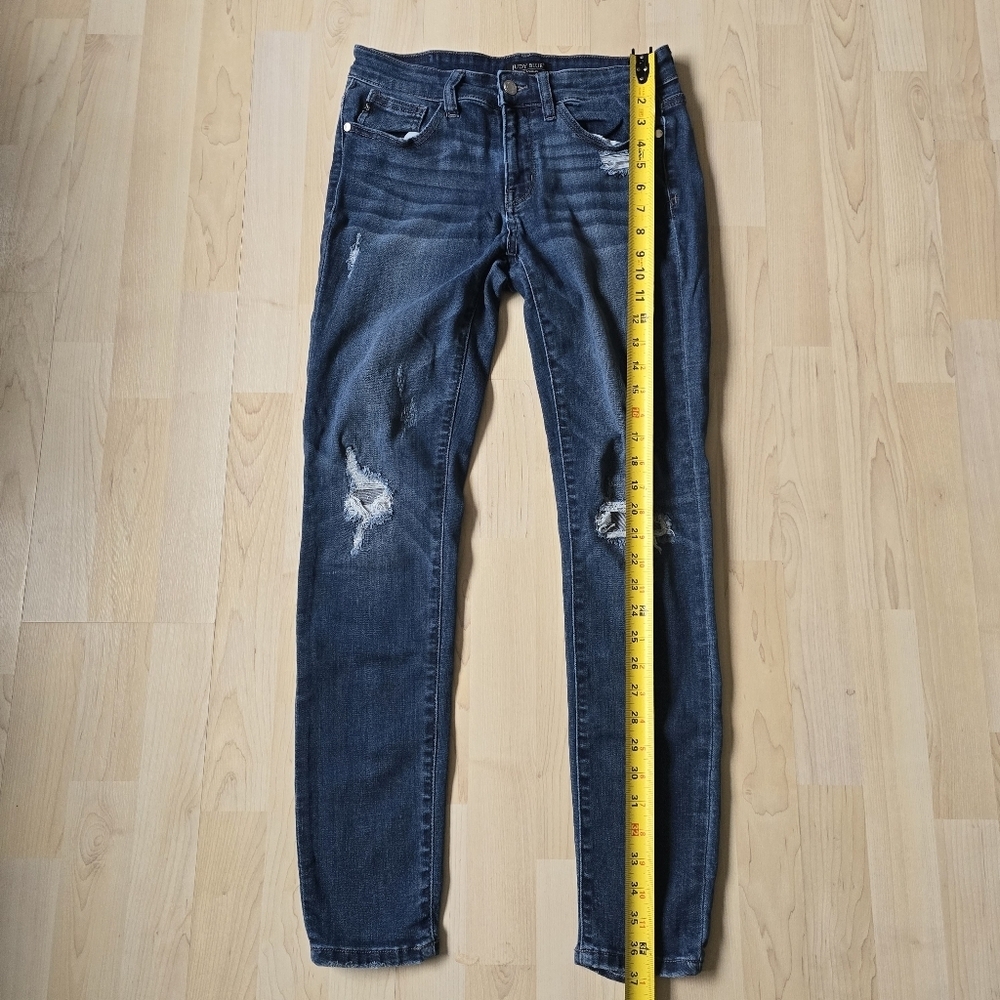 Judy Blue Distressed Skinny Jeans Size 7/28 - Picture 13 of 15